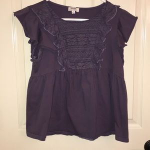 Charcoal Babydoll top